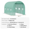 Drivhus, kraftig ramme, effektiv ventilation,12x7x7 ft