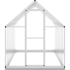Drivhus med aluminium fundamentramme - 334x169x202 cm | Farve: Sølv
