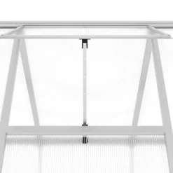 Drivhus med aluminium fundamentramme - 334x169x202 cm | Farve: Sølv