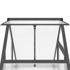 Drivhus med aluminiumramme - Vejrbestandig, UV-resistent | Størrelse: 169x58x195 cm | Farve: Antracitgrå