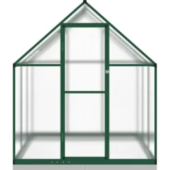 Drivhus med aluminiumstel og fundamentramme | Størrelse: 169x169x202 cm | Farve: Grøn