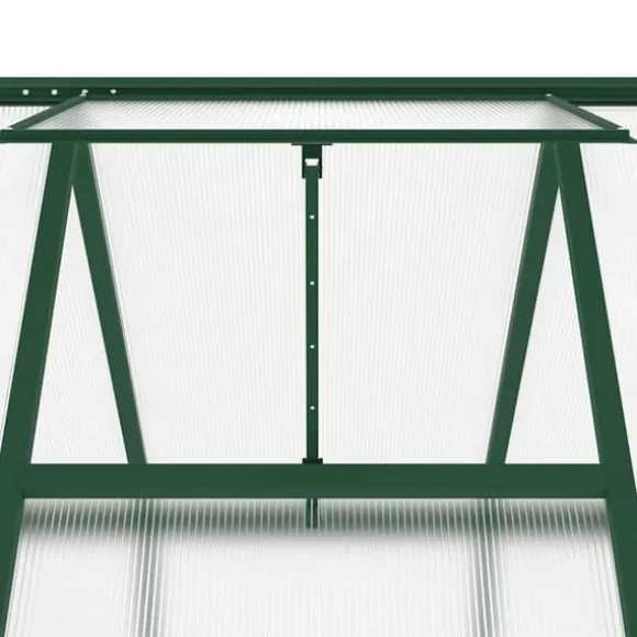 Drivhus med aluminiumstel og fundamentramme | Størrelse: 169x169x202 cm | Farve: Grøn