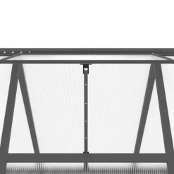 Drivhus med fundamentramme - Aluminium antracitgrå | 169x169x195 cm