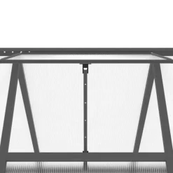 Drivhus med fundamentramme - Vejrbestandigt aluminium | Størrelse: 334x169x195 cm | Farve: Antracitgrå