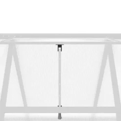 Drivhus med fundamentramme i aluminium - 169x169x202 cm | Farve: Sølv