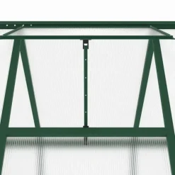 Drivhus med fundamentramme i aluminium - Vejrbestandigt | Størrelse: 169x169x195 cm | Farve: Grøn