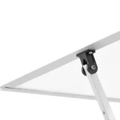 Drivhus med fundamentramme - Aluminium sølvfarvet | Størrelse: 224x169x202 cm