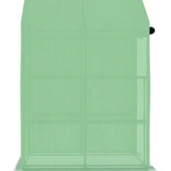 Drivhus med hylder 143x143x195 cm stål - Drivhus - Drivhuse - Home & Living