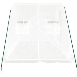 Drivhus med stålstel 8 m² 4x2x2 m hvid - Drivhus - Drivhuse - Home & Living