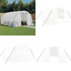 Drivhus med stålstel 12 m² 4x3x2 m hvid - Drivhus - Drivhuse - Home & Living