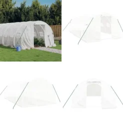 Drivhus med stålstel 18 m² 6x3x2 m hvid - Drivhus - Drivhuse - Home & Living