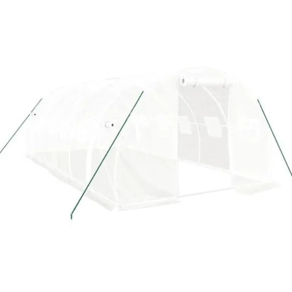 Drivhus med stålstel 18 m² 6x3x2 m hvid - Drivhus - Drivhuse - Home & Living