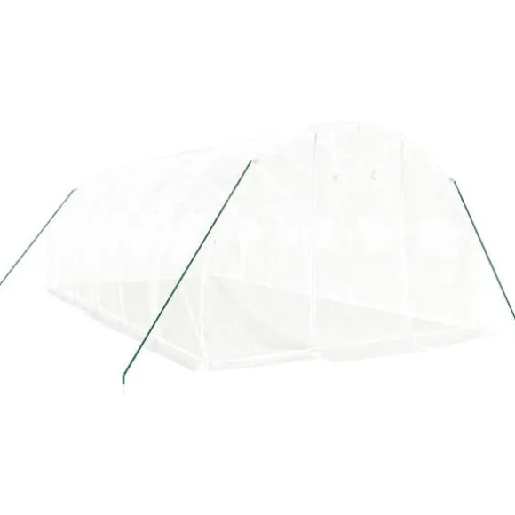 Drivhus med stålstel 18 m² 6x3x2 m hvid - Drivhus - Drivhuse - Home & Living