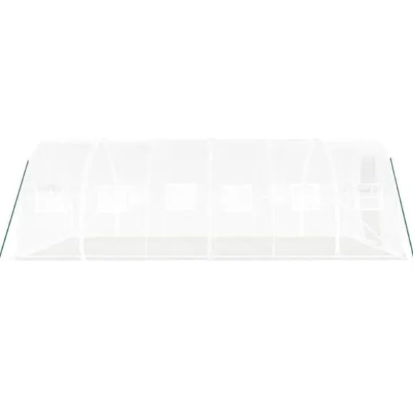 Drivhus med stålstel 18 m² 6x3x2 m hvid - Drivhus - Drivhuse - Home & Living