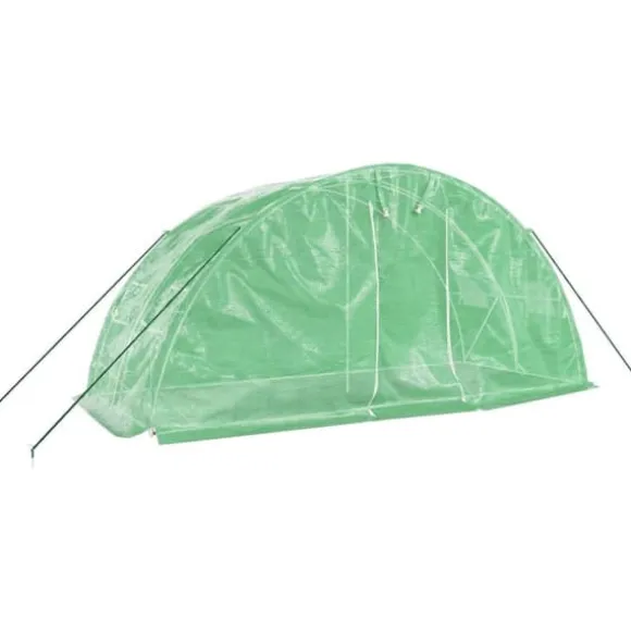 Drivhus med stålstel 10 m² 5x2x2,3 m grøn - Drivhus - Drivhuse - Home & Living