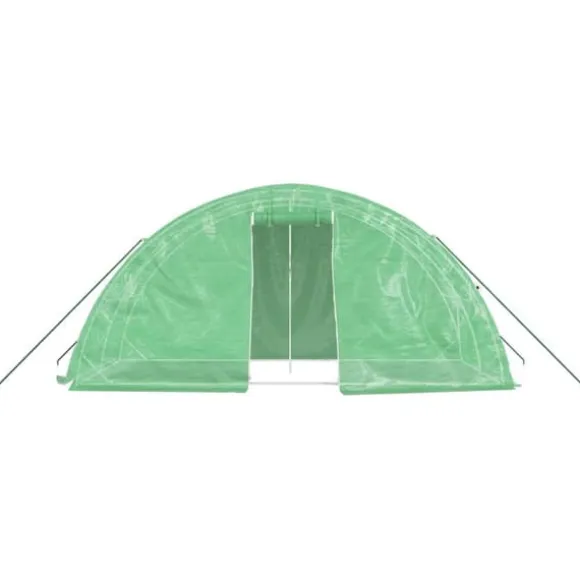 Drivhus med stålstel 10 m² 5x2x2,3 m grøn - Drivhus - Drivhuse - Home & Living