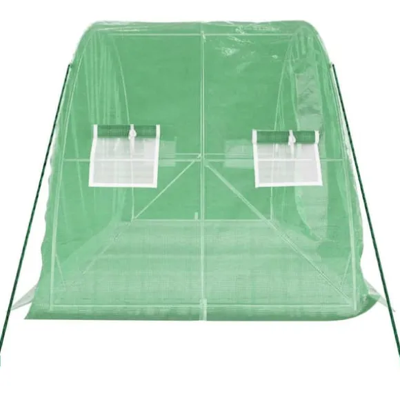 Drivhus med stålstel 10 m² 5x2x2,3 m grøn - Drivhus - Drivhuse - Home & Living