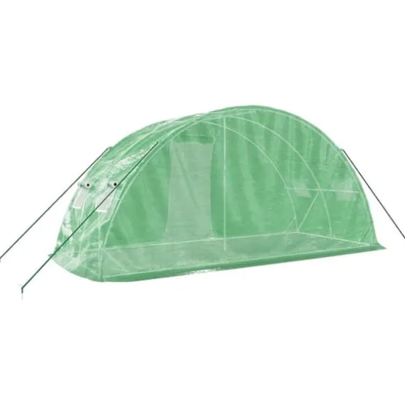 Drivhus med stålstel 10 m² 5x2x2,3 m grøn - Drivhus - Drivhuse - Home & Living