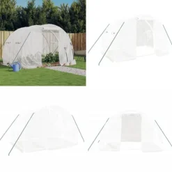 Drivhus med stålstel 6 m² 3x2x2 m hvid - Drivhus - Drivhuse - Home & Living