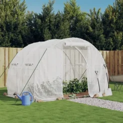 Drivhus med stålstel 6 m² 3x2x2 m hvid - Drivhus - Drivhuse - Home & Living