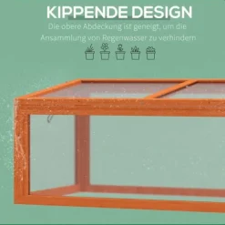 Drivhus til mistbænk, 90x46x40 cm, Orange