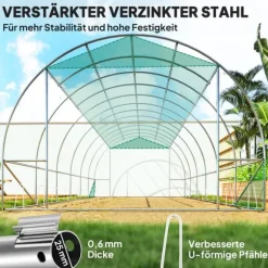 Drivhus Tunnel, 600x300x197 cm, Grøn