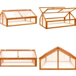 Drivhus 114x80x50 cm fyrretræ brun - Drivhus - Drivhuse - Home & Living