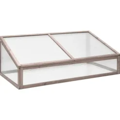 Drivhus 110x58,5x39 cm grantræ grå - Drivhus - Drivhuse - Home & Living