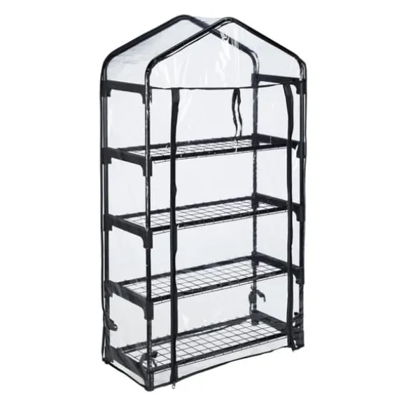 Drivhus, 125x69x29 cm, Sort
