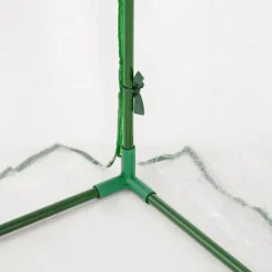 Drivhus 200x100x80 cm, stål/plast, med dør – drivbænk, grøn