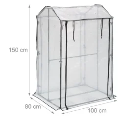 Drivhus, 150x100x80 cm, Transparent