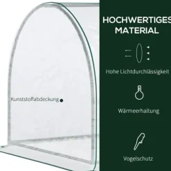 Drivhus, 250x100x80 cm, Transparent