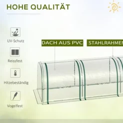 Drivhus, 295x100x80 cm, Transparent