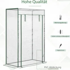 Drivhus, 100x50x150 cm, Transparent