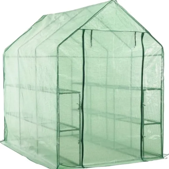 Drivhuse - Living drivhus med 12 hylder 143 x 214 x 196 cm stål