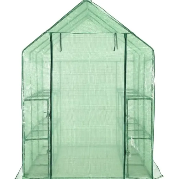 Drivhuse - Living drivhus med 12 hylder 143 x 214 x 196 cm stål