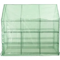 Drivhuse - Living drivhus med 12 hylder 143 x 214 x 196 cm stål