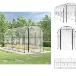 Drivhuse - Living drivhus 160x400x190 cm PVC og pulverlakeret stål transparent