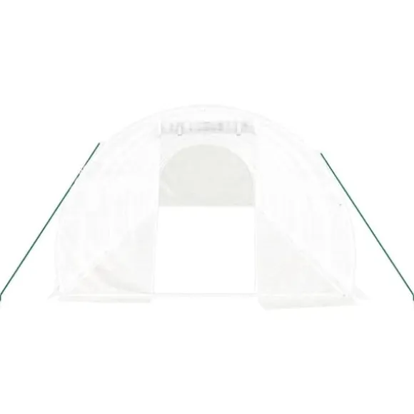 Drivhuse - Living drivhus med stålstel 30 m² 10x3x2 m hvid