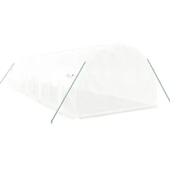Drivhuse - Living drivhus med stålstel 30 m² 10x3x2 m hvid