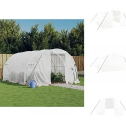 Drivhuse - Living drivhus med stålstel 12 m² 4x3x2 m hvid