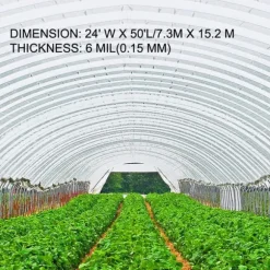 Drivhusfilm 24x50 fod i polyethylen - holdbare og vejrbestandige plastløsninger til dit drivhus.