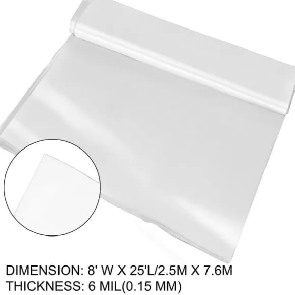 Drivhusfilm, 8x25 fod polyethylen til drivhus. Holdbar plast til optimal vækst!