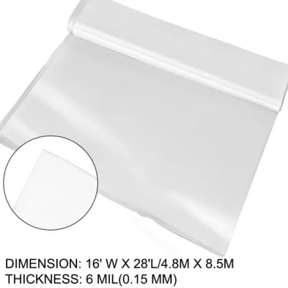 Drivhusfilm 4,8x8,5 m Klar Polyethylen UV-resistent, 0,15 mm, holdbar