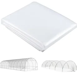 Drivhusfolie 6x10 m, vandtæt med UV-beskyttelse, ekstra tyk, transparent
