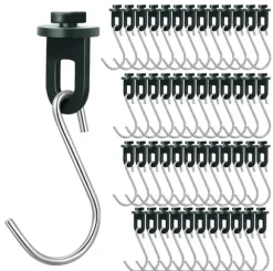 Drivhusklemmer med S-kroge, 50-pak