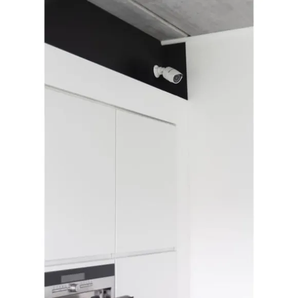Dummy-kamera - CHACON - Aluminium - Blå LED - Hvid