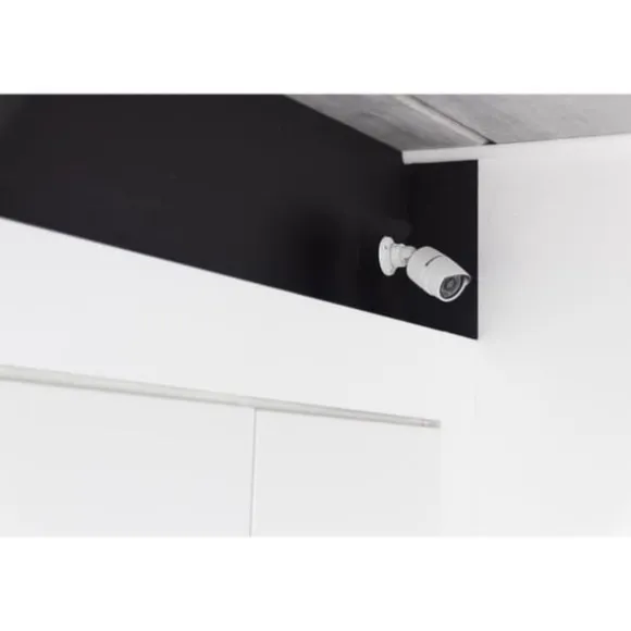 Dummy-kamera - CHACON - Aluminium - Blå LED - Hvid