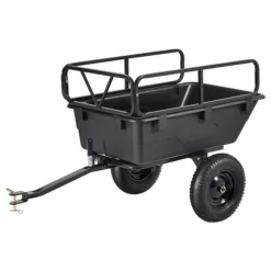 Dump Trailer 10 cu. ft, 500 lbs trækbare plastikhavetrailervogn, til ATV