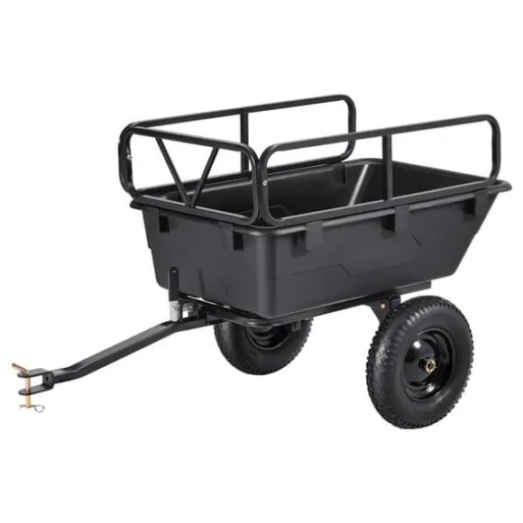 Dump Trailer 10 cu. ft, 500 lbs trækbare plastikhavetrailervogn, til ATV